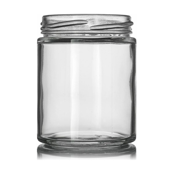 6 oz Clear Glass Straight Sided Jar