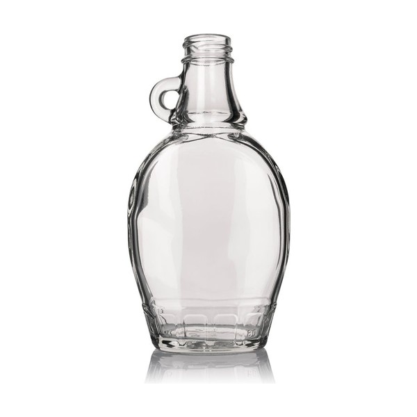 8 oz Clear Glass Syrup Bottle