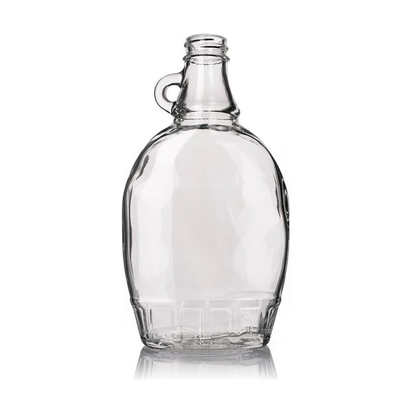 12 oz Clear Glass Syrup Bottle