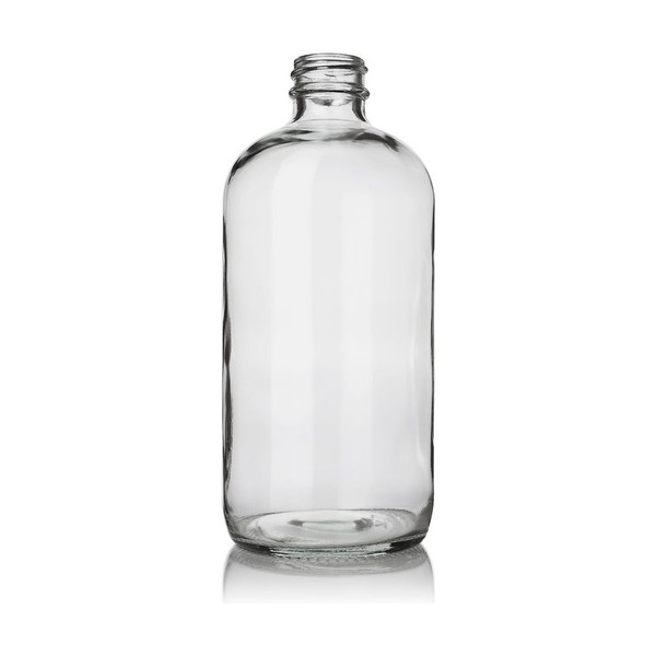 16 oz Clear Glass Boston Round