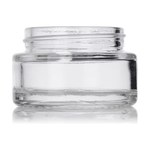 1/2 oz Clear Glass Cylinder Low-Profile Jar