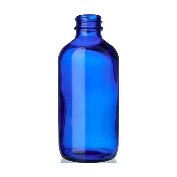 8 oz Blue Glass Boston Round
