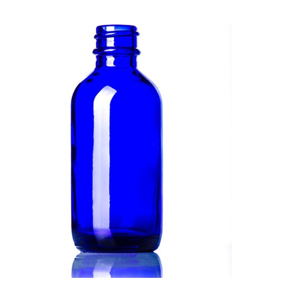 2 oz Blue Glass Boston Round