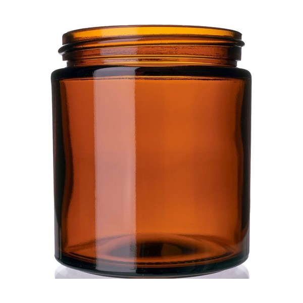 4 oz Amber Glass Straight Sided Jar