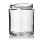 4 oz Clear Glass Straight-Sided Round Jar