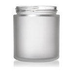 4 oz Clear Frosted Glass Straight-Sided Round Jar