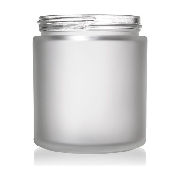 4 oz Frosted Glass Straight Sided Jar