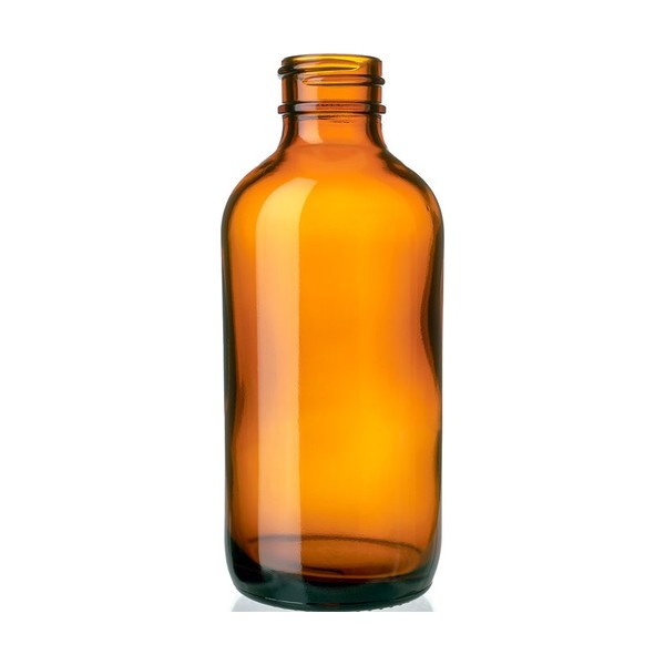 4 oz Amber Glass Boston Round