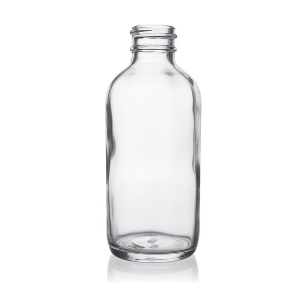 4 oz Clear Glass Boston Round