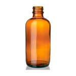 4 oz Amber Glass Boston Round Bottle