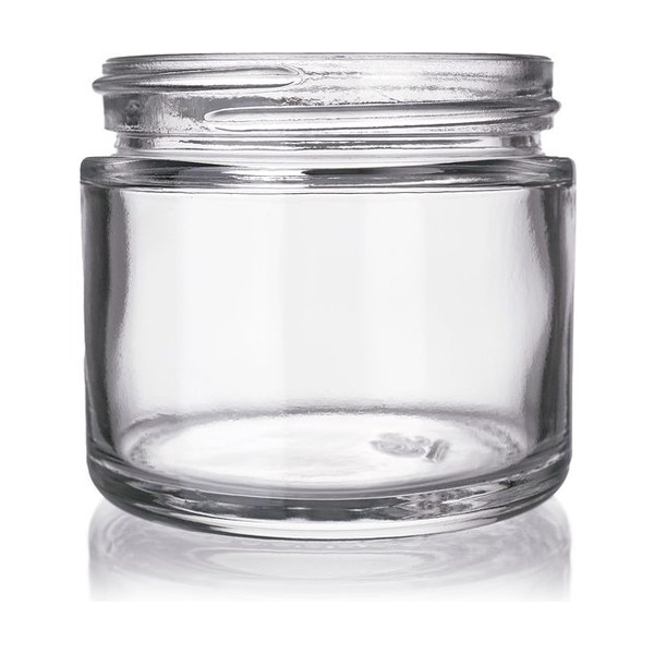 2 oz Clear Glass Straight Sided Jar
