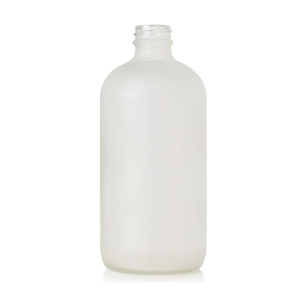 16 oz Frosted clear Glass Boston Round