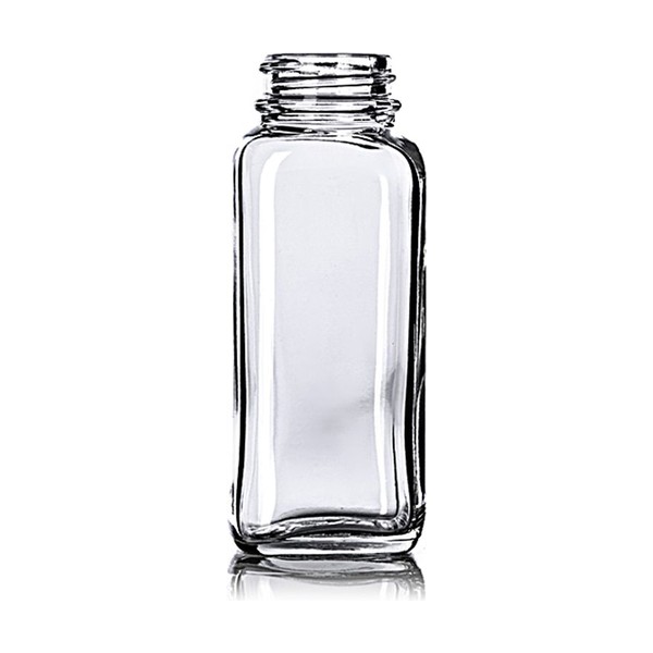 4 oz Clear Glass French Square