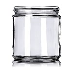 16 oz Clear Glass Straight-Sided Round Jar