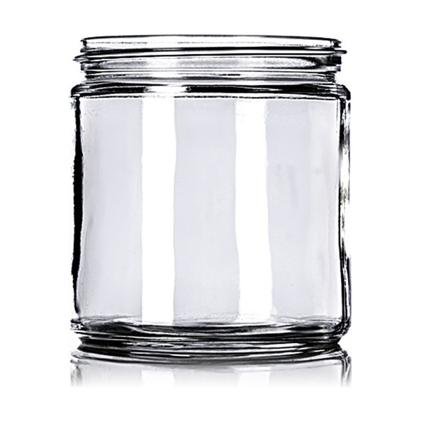 16 oz Clear Glass Straight Sided Jar