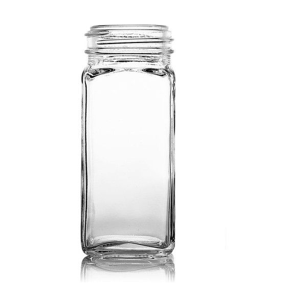 4 oz Clear Glass Spice Bottle