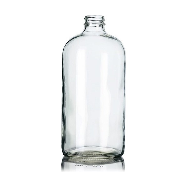 32 oz Clear Glass Boston Round