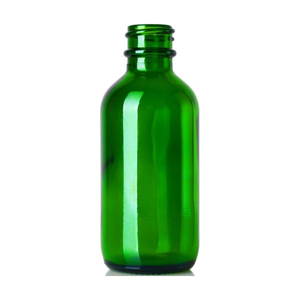 2 oz Green Glass Boston Round