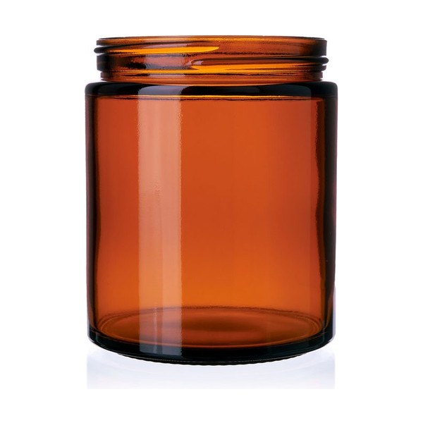 6 oz Amber Glass Straight Sided Jar