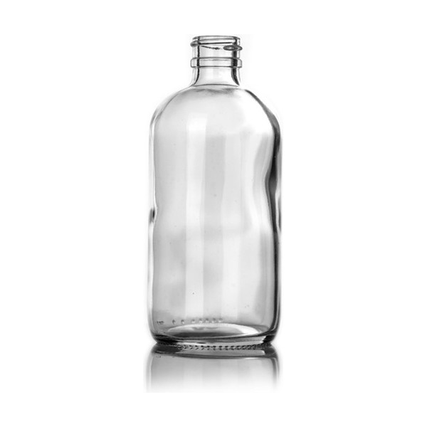 8 oz Clear Glass Boston Round