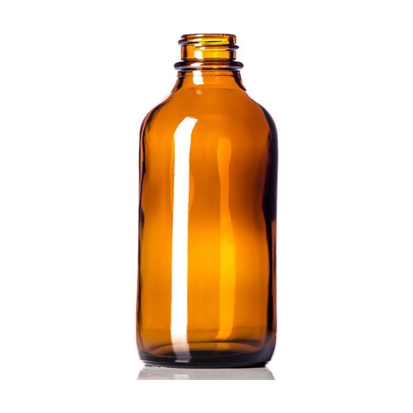 4 oz Amber Glass Boston Round