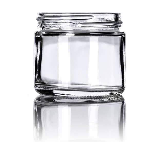 2 oz Clear Glass Straight Sided Jar