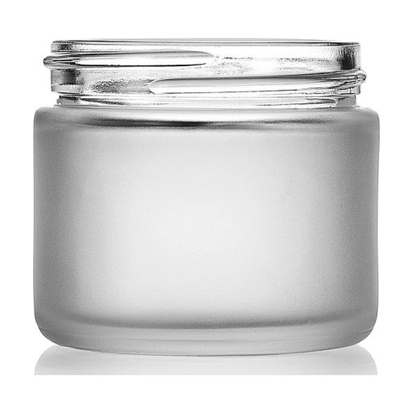 2 oz Frosted Glass Straight Sided Jar