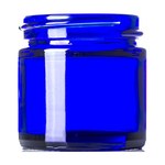 1 oz Cobalt Blue Glass Straight-Sided Jar
