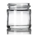 Clear Glass Straight-Sided Round Jar