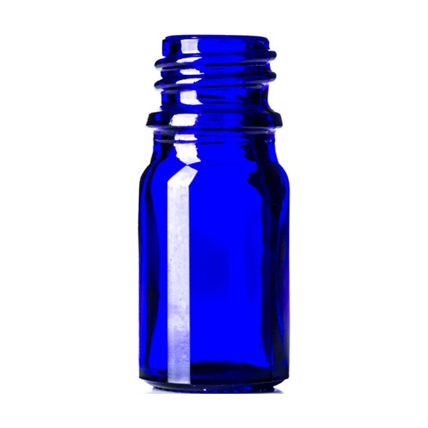 5 ml Blue Glass Boston Round