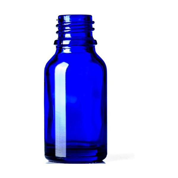 15 ml Blue Glass Boston Round