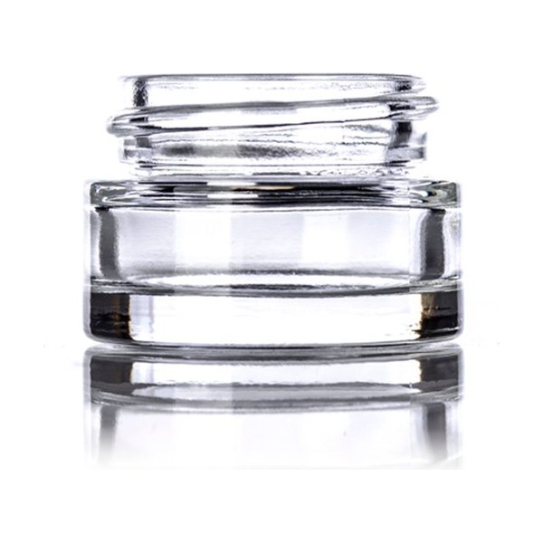 0.25 oz Clear Glass Low Profile Jar