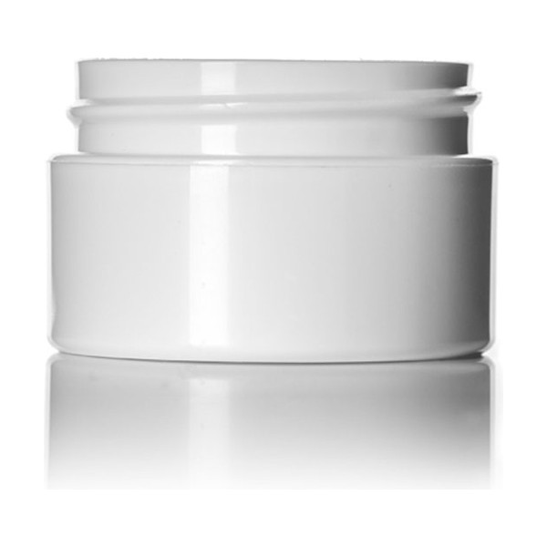 0.5 oz White PP/PS Double Wall Straight Base Jar