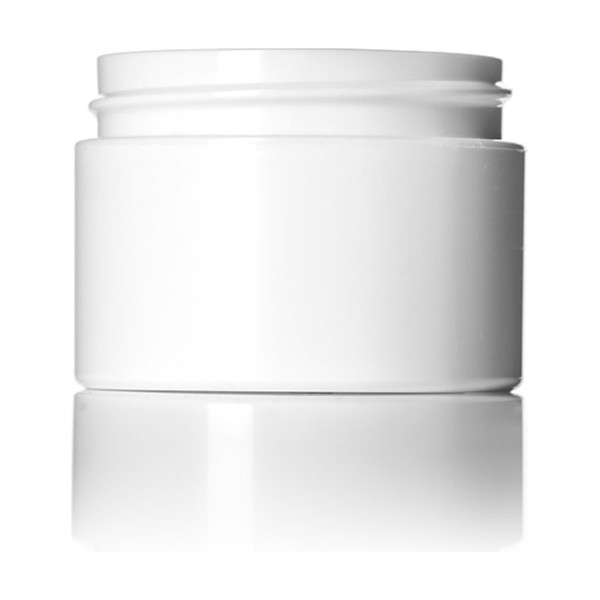 1 oz White PP/PS Double Wall Straight Base Jar
