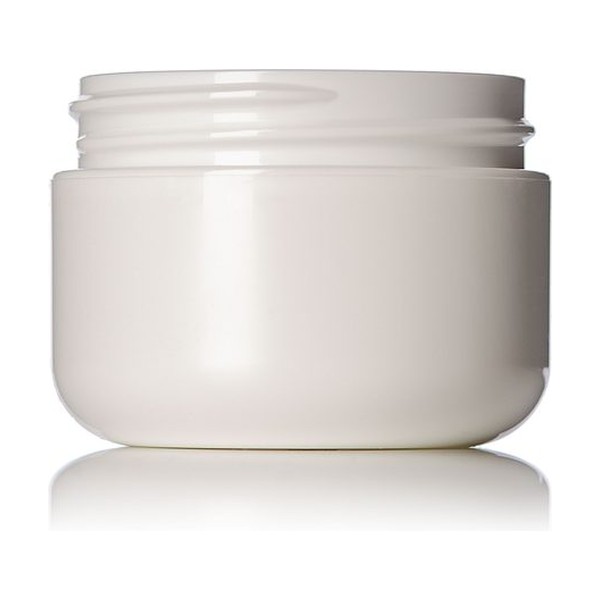 1 oz White PP/PS Double Wall Round Base Jar