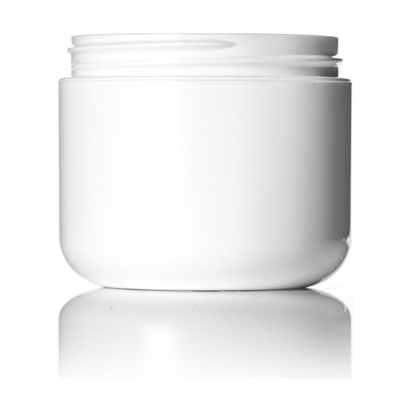 4 oz White PP/PS Double Wall Round Base Jar