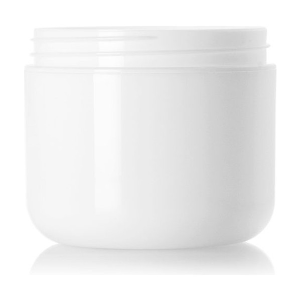 4 oz White PP Double Wall Round Base Jar