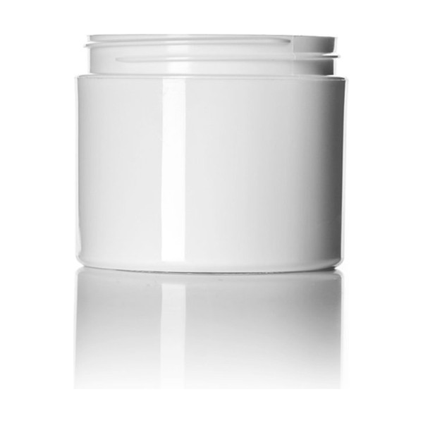 4 oz White PP Double Wall Straight Base Jar