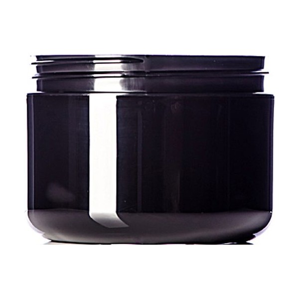 8 oz Black PP Double Wall Round Base Jar