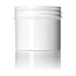 2 oz White PP Plastic Single Wall Jar