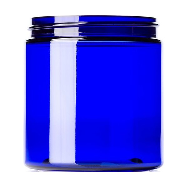 8 oz Blue PET Single Wall Jar