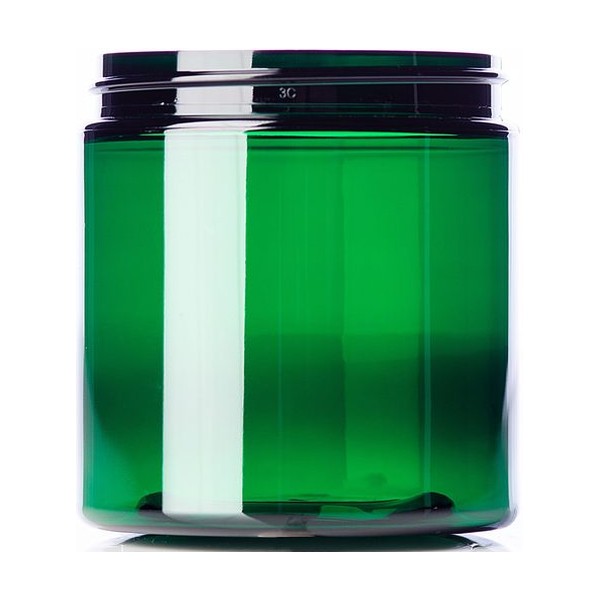 8 oz Green PET Single Wall Jar