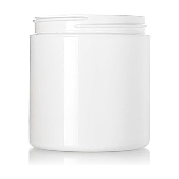 8 oz White PET Single Wall Jar