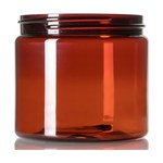 16 oz Amber 25% PCR PET Single Wall Jar