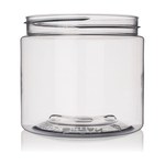 16 oz Clear 25% PCR PET Single Wall Jar