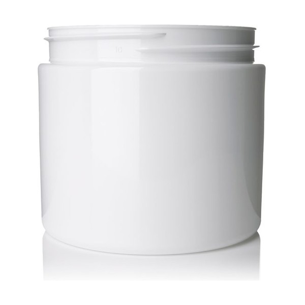 16 oz White PET Single Wall Jar