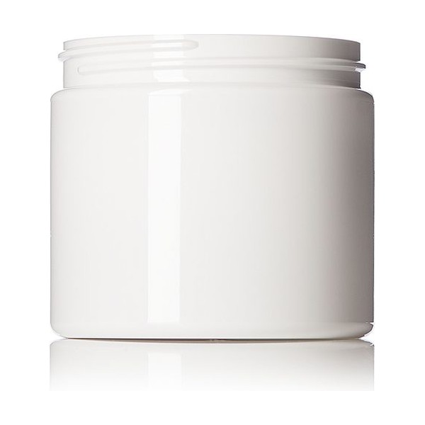 16 oz White PET Single Wall Jar