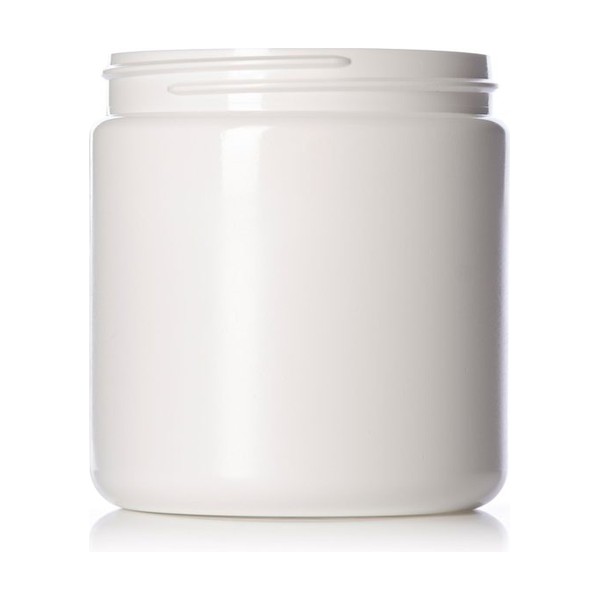 19 oz White HDPE Single Wall Jar