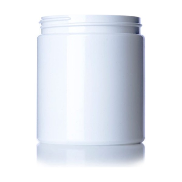 19 oz White PET Single Wall Jar