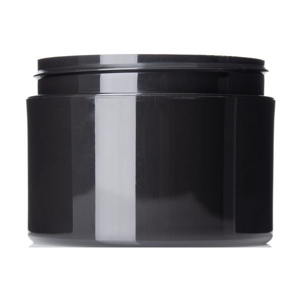 8 oz Black PP Double Wall Straight Base Jar
